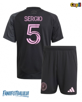 Inter Miami Sergio Busquets #5 Echipament de Fotbal Replică 2025-26 Copii Deplasare (+ Șorturi)